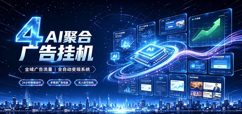 全域广告流量聚合，AI无人挂机稳赚佣金，打造长期稳定被动收入副业-91副业网