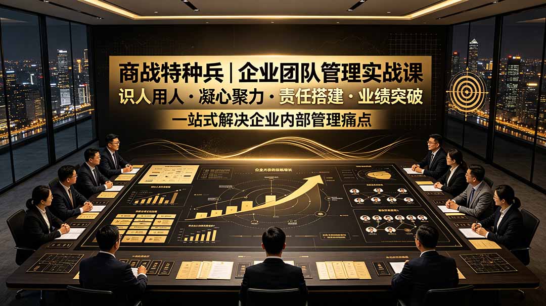 商战特种兵|企业团队管理实战课:识人用人|凝心聚力|责任搭建|业绩突破,一站式解决企业内部管理痛点-91副业网