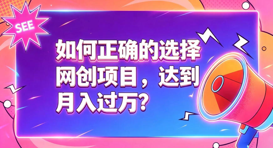 如何正确选择网创项目，避免被割韭菜，达到月入过1W及格线-91副业网