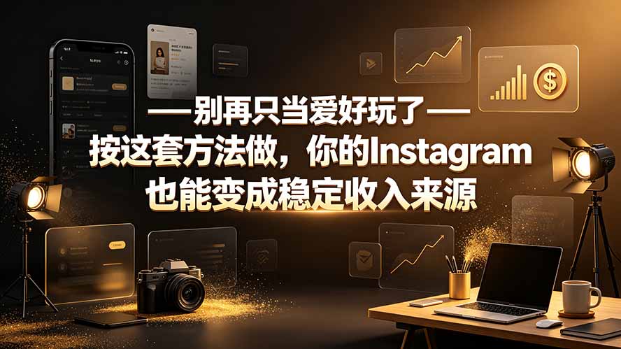 别再只当爱好玩了——按这套方法做，你的Instagram也能变成稳定收入来源-91副业网