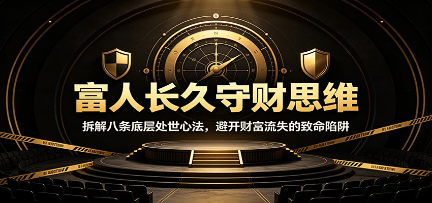 富人长久守财思维：拆解八条底层处世心法，避开财富流失的致命陷阱-91副业网