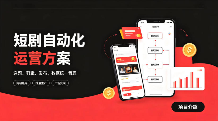 快手全自动短剧矩阵项目｜自动化分发，流量持续变现【揭秘】-91副业网