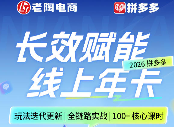拼多多线上SVIP线上年卡，从认知到基础、从推广到活动、从活动到玩法，全链路实战(260730)-91副业网