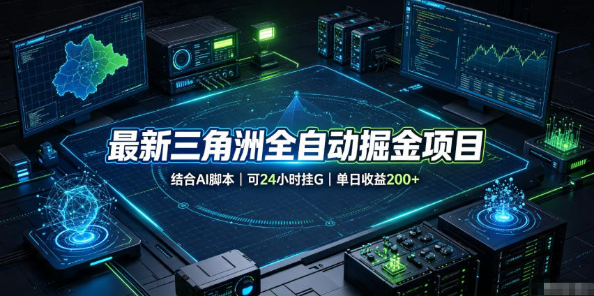 最新三角洲全自动掘金项目，结合AI脚本，可24小时挂G，单日收益200+【揭秘】-91副业网