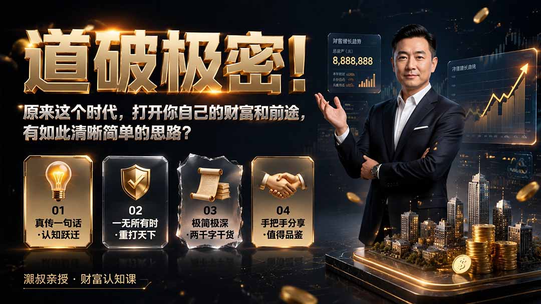 付费文章：道破极密！原来这个时代，打开你自己的财富和前途，有如此清晰简单的思路？-91副业网