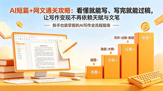 AI短篇+网文通关攻略-更新：看懂就能写、写完就能过稿，让写作变现不再依赖天赋与文笔-91副业网
