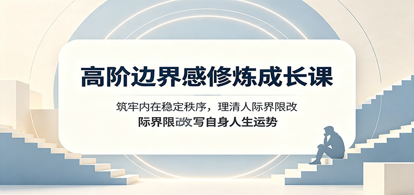 高阶边界感修炼成长课：筑牢内在稳定秩序，理清人际界限改写自身人生运势-91副业网