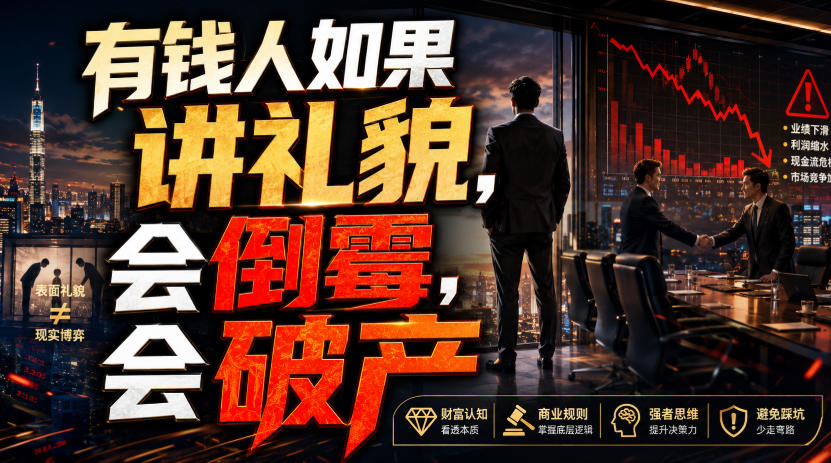付费文章：有钱人如果讲礼貌，会倒霉，会破产-91副业网