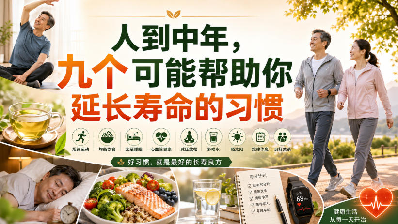 付费文章:人到中年,九个可能帮助你延长寿命的习惯-91副业网