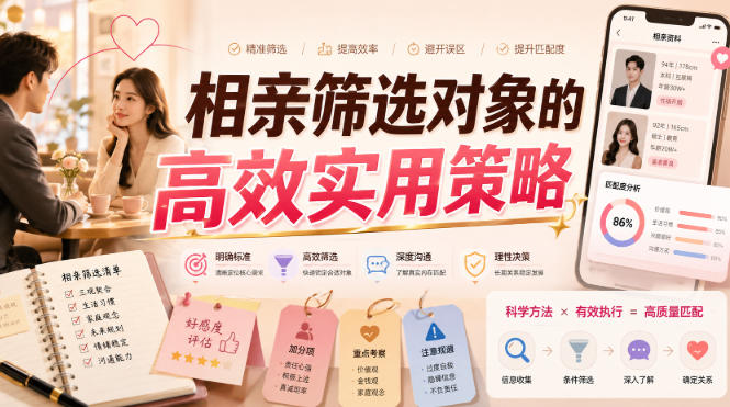 付费文章:相亲筛选对象的高效实用策略-91副业网