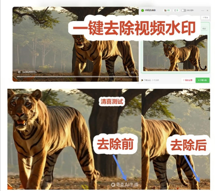 太香了！这款千问视频/图片去水印神器，一键搞定烦人水印，本地完全免费，浏览器拓展插件