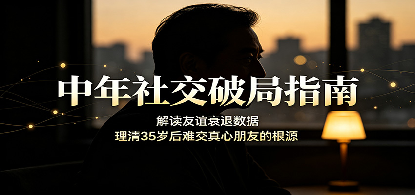 中年社交破局指南：解读友谊衰退数据，理清35岁后难交真心朋友的根源-91副业网