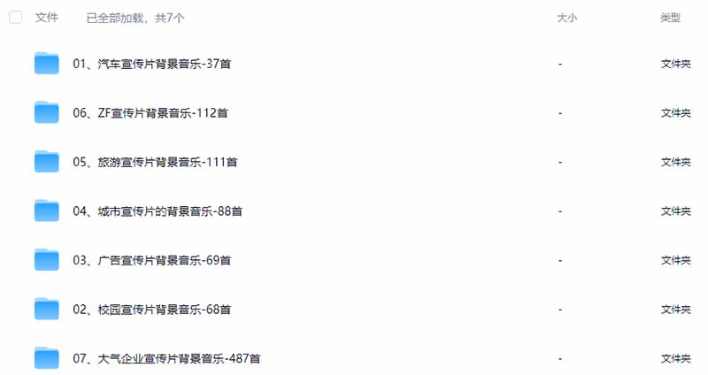 图片[3]-某宝付费购买，常用6G音效合集！970+首宣传片背景音乐，无版权可商用大气素材，分类清晰，高质量内容-91副业网