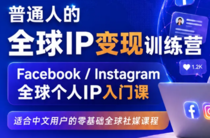 建立海外社媒底层逻辑，打造能变现的个人IP-91副业网