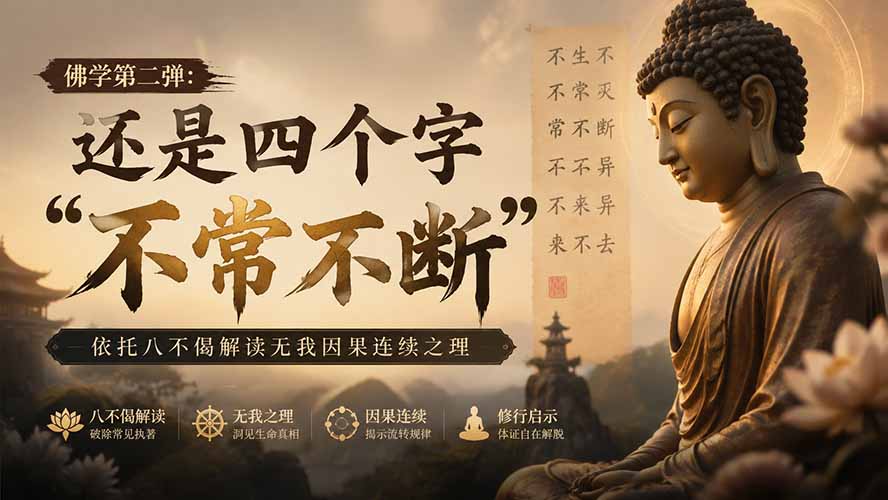 付费文章:佛学第二弹:还是四个字“不常不断”依托八不偈解读无我因果连续之理-91副业网
