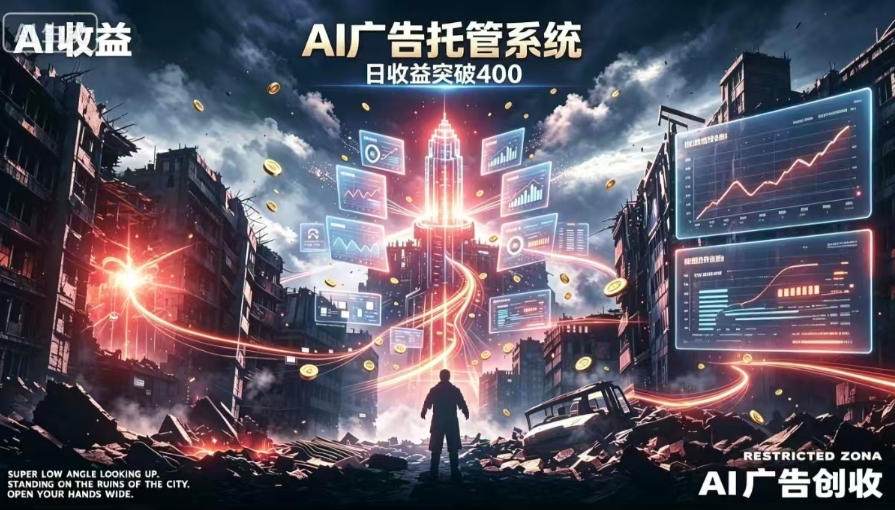 AI智能广告，全自动化运行，单日可达400+，小白新手0基础上手【揭秘】-91副业网