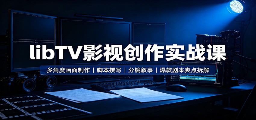 libTV影视创作实战课：多角度画面制作，脚本撰写，分镜叙事，爆款剧本爽点拆解-91副业网