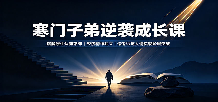 寒门子弟逆袭成长课:摆脱原生认知束缚,经济精神独立,借考试与人情实现阶层突破-91副业网