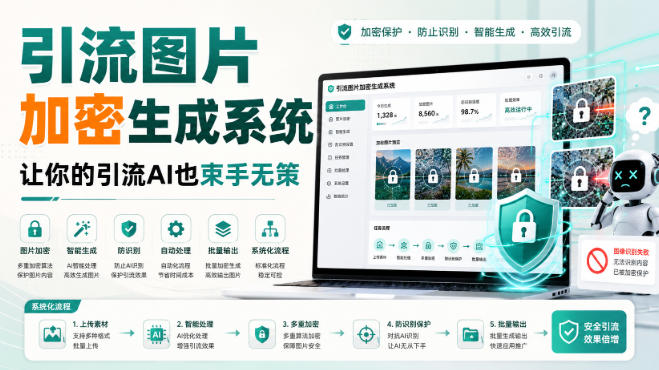 引流图片加密生成系统,让你的引流AI也束手无策-91副业网