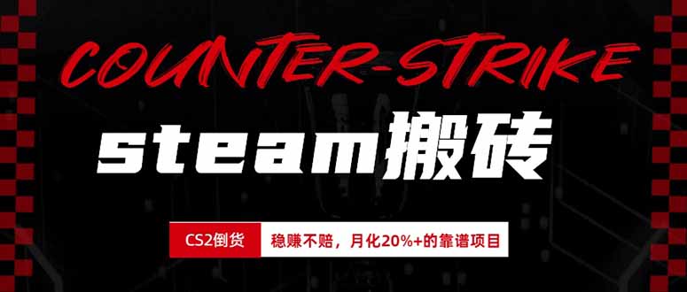 steam搬砖，倒卖cs2饰品，达到月化20%+的收益，真正的靠谱可落地长期项目-91副业网