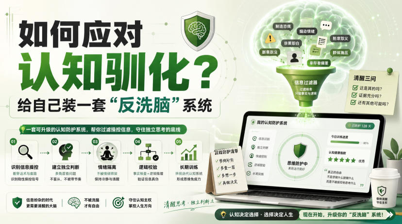 付费文章:如何应对认知驯化?给自己装一套“反洗脑”系统-91副业网