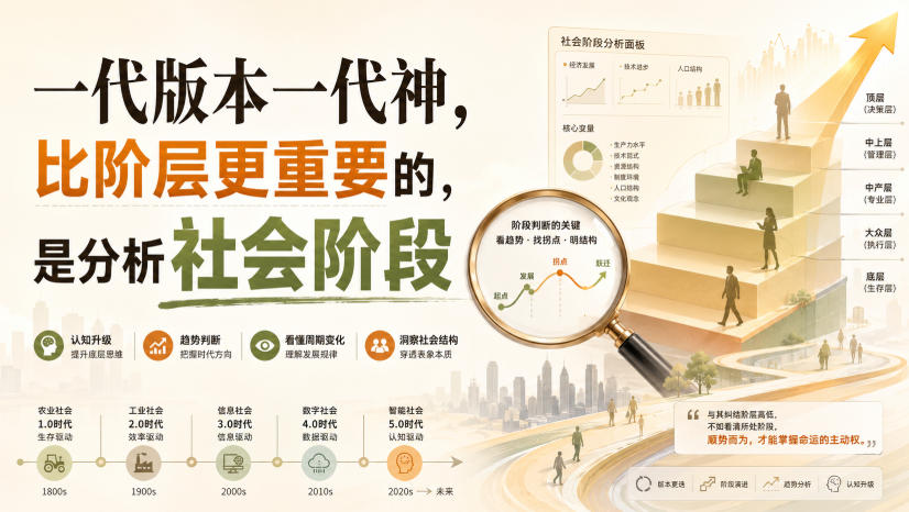 付费文章：一代版本一代神，比阶层更重要的，是分析社会阶段-91副业网