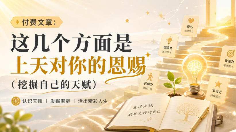 付费文章:这几个方面是上天对你的恩赐(挖掘自己的天赋)-91副业网