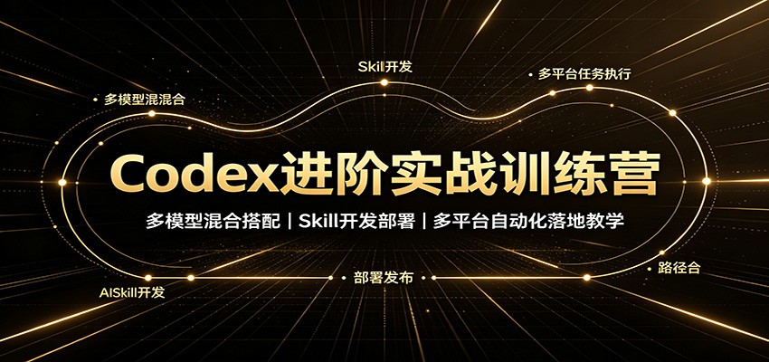 Codex进阶实战训练营:多模型混合搭配,Skill开发部署,多平台自动化落地教学-91副业网