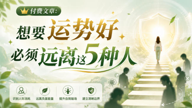 付费文章:想要运势好,必须远离这5种人-91副业网
