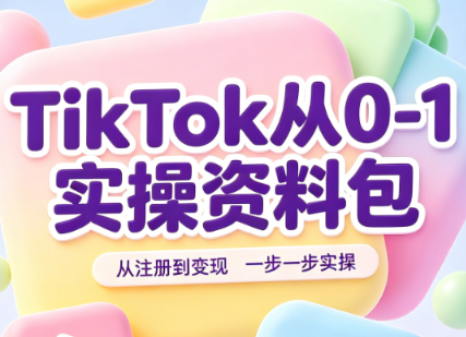 TikTok从0-1实操资料包:养号SOP+爆款公式+投流手册-91副业网