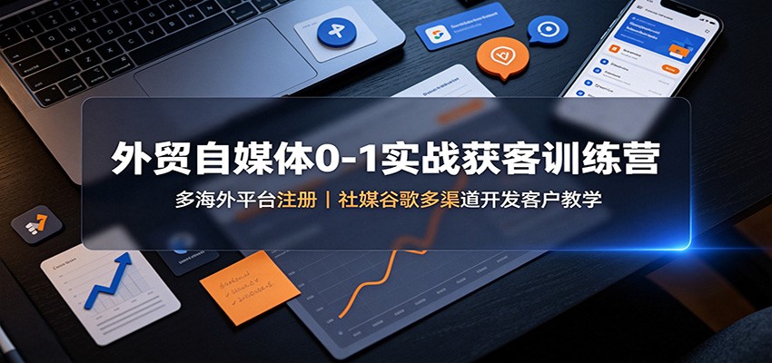 外贸自媒体0-1实战获客训练营:多海外平台注册,社媒谷歌多渠道开发客户教学-91副业网