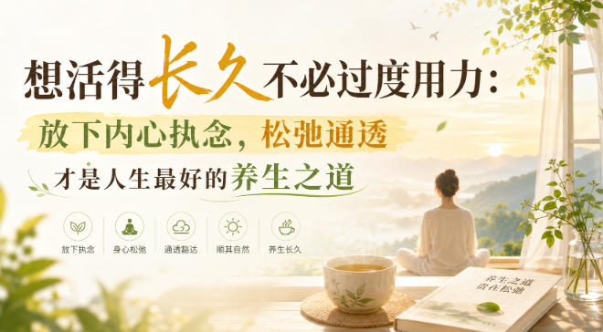付费文章:想活得长久不必过度用力:放下内心执念,松弛通透才是人生最好的养生之道-91副业网