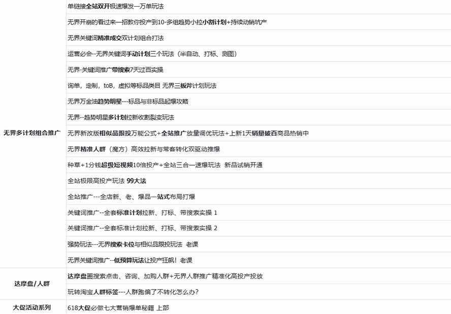 图片[2]-2026淘天开单秘籍PRO实战陪跑课程：全套落地运营玩法，一站式解决淘宝流量低、不出单难题(更新260823-91副业网