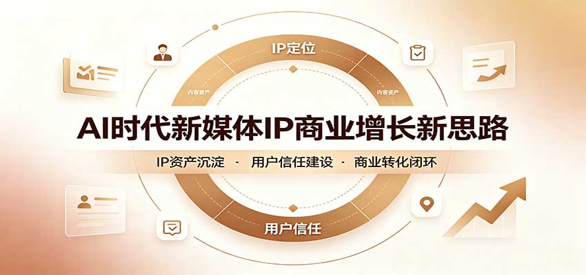 AI时代新媒体IP商业增长新思路：摒弃复杂运营套路，用极简思维打通获客路径-91副业网