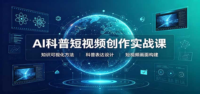 AI科普短视频创作实战课：配套要点文档，文案与视频提示词模板教学-91副业网