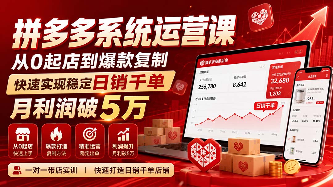 拼多多系统运营课-无水印(更新9月-91副业网