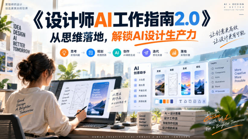 《设计师AI工作指南2.0》从思维落地-无水印,解锁AI设计生产力-91副业网