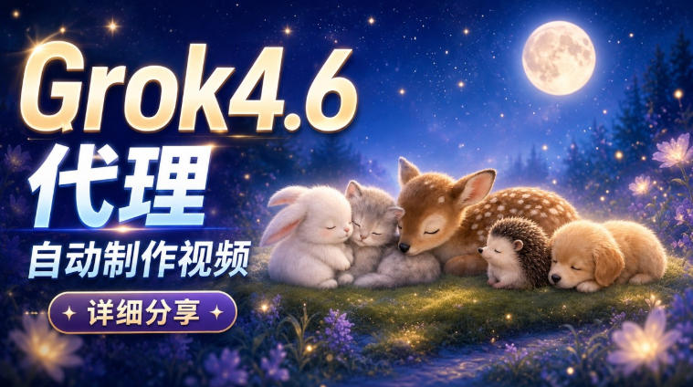 Grok 4.6代理自动制作视频!从提示词到成片全流程详细分享|AI Agent实操分享-91副业网