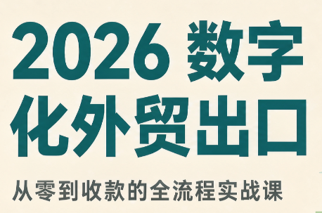 2026数字化外贸:AI时代的出口业务流程实务-91副业网