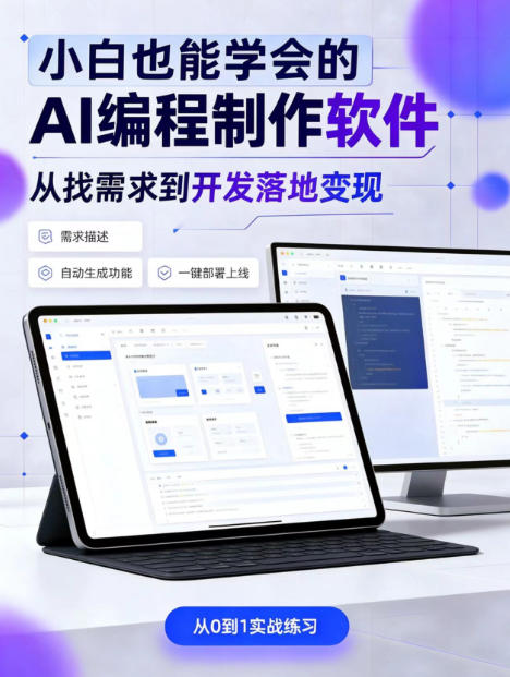 手把手教会你ai编程制作软件到变现全路径,零基础小白轻松上手,从找需求到开发落地变现【揭秘】-91副业网