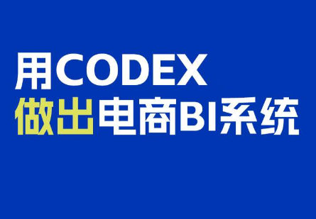 电商108将·用Codex做出电商BI系统-91副业网
