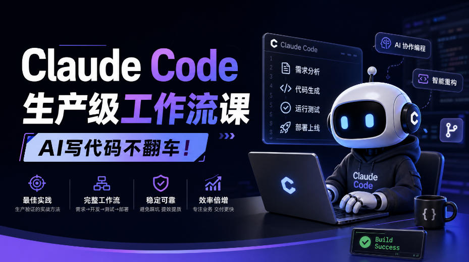 Claude Code生产级工作流课，AI写代码不翻车！【原创双语字幕】-91副业网