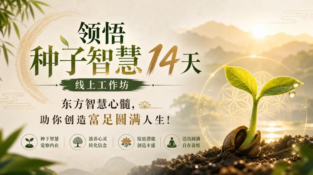 鹿大米领悟种子智慧14天线上工作坊，东方智慧心髓，助你创造富足圆满人生！-91副业网