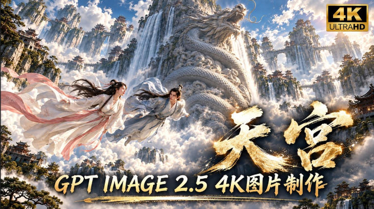 GPT Image 2.5实测！4K到底多清楚？皮肤、手指、修图与天宫场景全面测试-91副业网