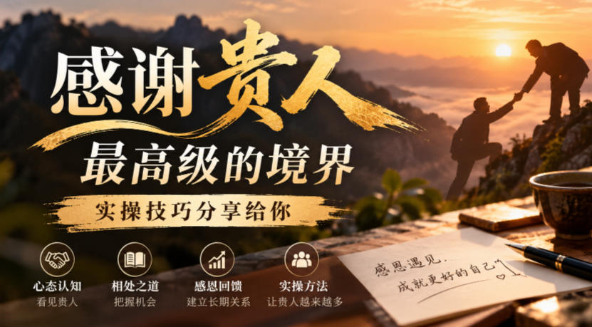 某公众号付费文章：感谢贵人最高级的境界，实操技巧分享给你-91副业网