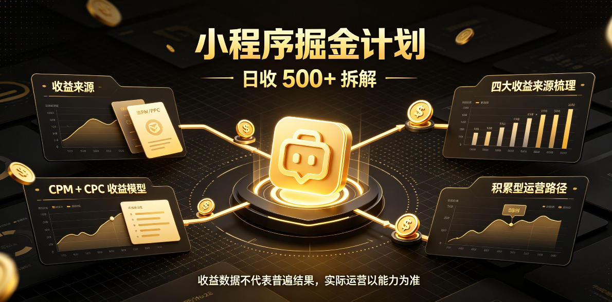 小程序推广计划，日收500+，腾讯官方打款，客户留存率高，收益长期稳定【揭秘】-91副业网