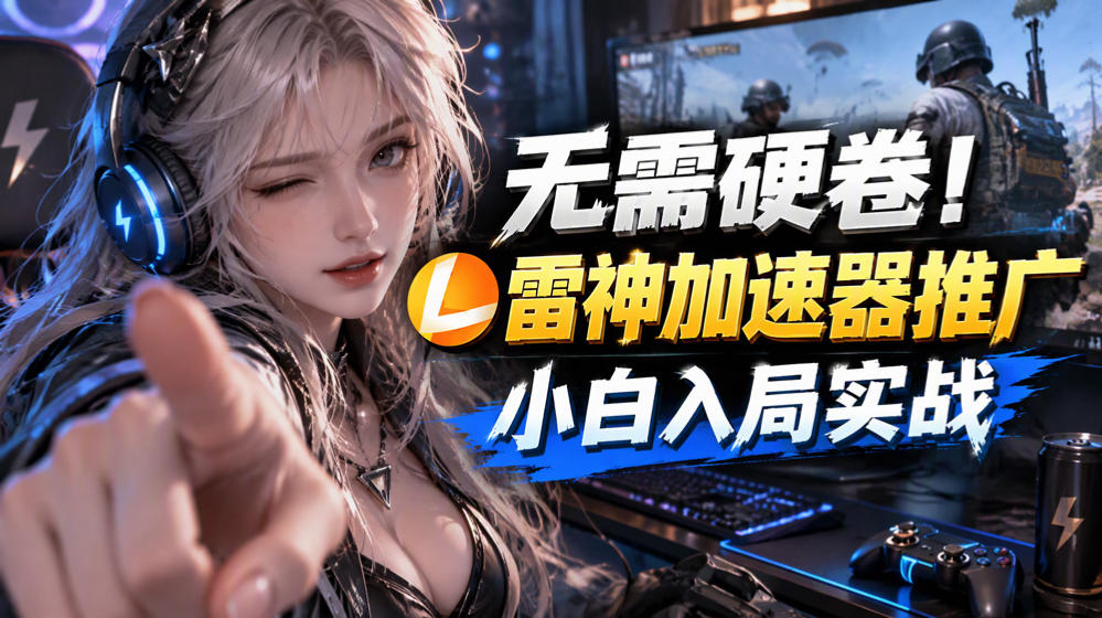 无需硬卷！雷神加速器推广，小白入局实战一天也能几十r-91副业网