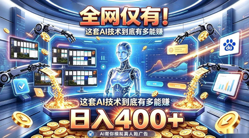 全网仅有！这套AI技术到底有多能賺，日入400+，无需人工干预，实现真正被动变现【揭秘】-91副业网