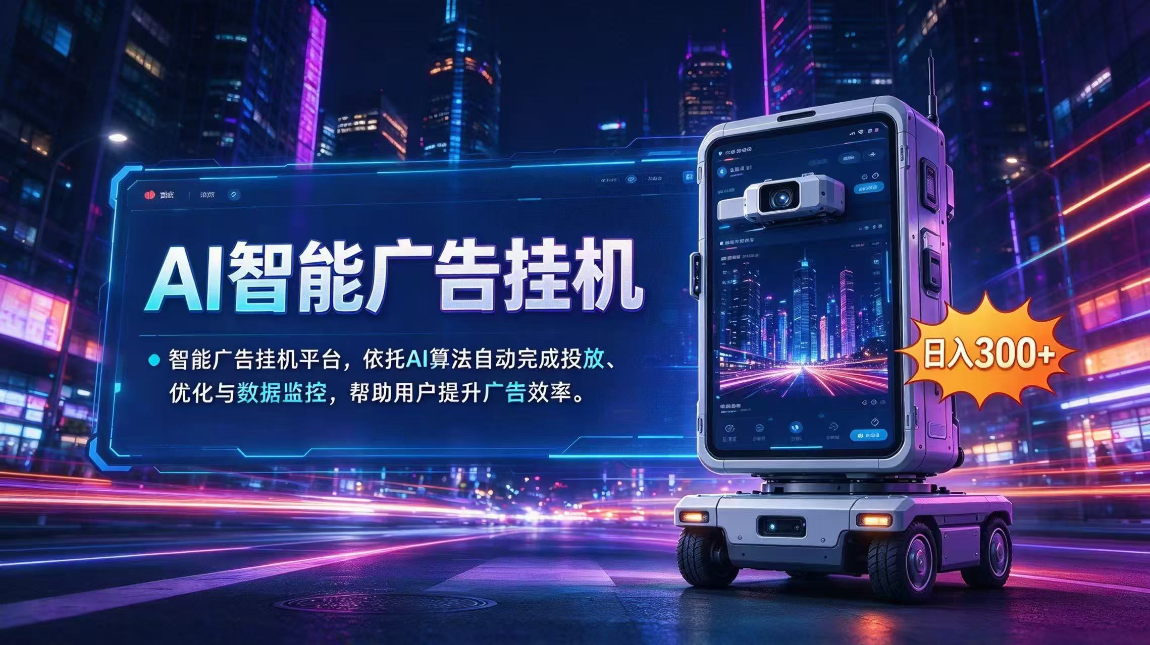 AI 智能广告挂机｜AI 自动运行，轻松托管广告任务-91副业网