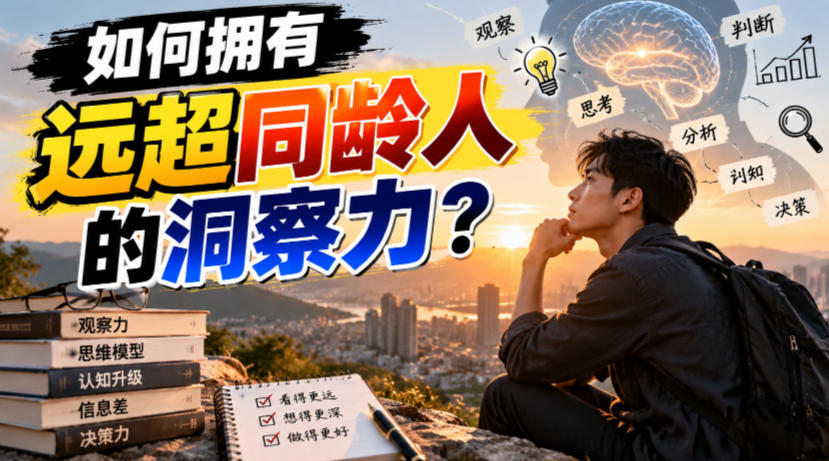 付费文章：如何拥有远超同龄人的洞察力？-91副业网